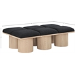 Meridian Furniture Pavilion Black Boucle Fabric Bench