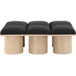 Meridian Furniture Pavilion Black Boucle Fabric Bench