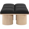 Meridian Furniture Pavilion Black Boucle Fabric Bench