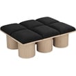 Meridian Furniture Pavilion Black Boucle Fabric Bench