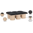 Meridian Furniture Pavilion Black Boucle Fabric Bench