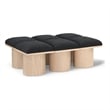 Meridian Furniture Pavilion Black Boucle Fabric Bench
