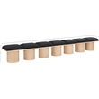Meridian Furniture Pavilion Black Boucle Fabric Bench