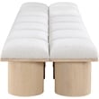 Meridian Furniture Pavilion Cream Boucle Fabric Bench