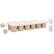 Meridian Furniture Pavilion Cream Boucle Fabric Bench
