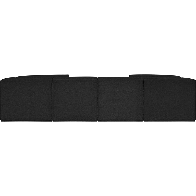 Meridian Furniture Ollie Black Boucle Fabric Modular Sectional