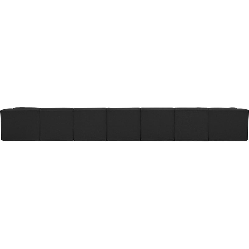 Meridian Furniture Ollie Black Boucle Fabric Modular Sectional