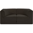 Meridian Furniture Ollie Brown Boucle Fabric Modular Sofa