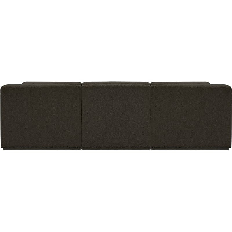 Meridian Furniture Ollie Brown Boucle Fabric Modular Sectional