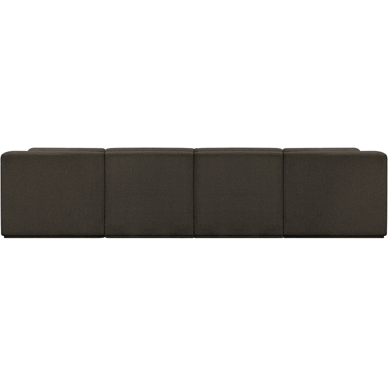Meridian Furniture Ollie Brown Boucle Fabric Modular Sectional