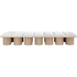 Meridian Furniture Pavilion Cream Boucle Fabric Bench