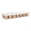 Meridian Furniture Pavilion Cream Boucle Fabric Bench