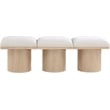 Meridian Furniture Pavilion Cream Boucle Fabric Bench