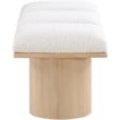 Meridian Furniture Pavilion Cream Boucle Fabric Bench