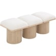 Meridian Furniture Pavilion Cream Boucle Fabric Bench