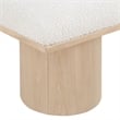 Meridian Furniture Pavilion Cream Boucle Fabric Bench