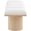 Meridian Furniture Pavilion Cream Boucle Fabric Bench