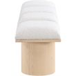 Meridian Furniture Pavilion Cream Boucle Fabric Bench