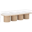 Meridian Furniture Pavilion Cream Boucle Fabric Bench