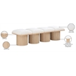 Meridian Furniture Pavilion Cream Boucle Fabric Bench