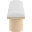 Meridian Furniture Pavilion Cream Boucle Fabric Bench