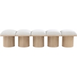Meridian Furniture Pavilion Cream Boucle Fabric Bench
