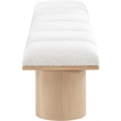 Meridian Furniture Pavilion Cream Boucle Fabric Bench