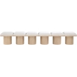 Meridian Furniture Pavilion Cream Boucle Fabric Bench