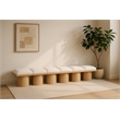 Meridian Furniture Pavilion Cream Boucle Fabric Bench