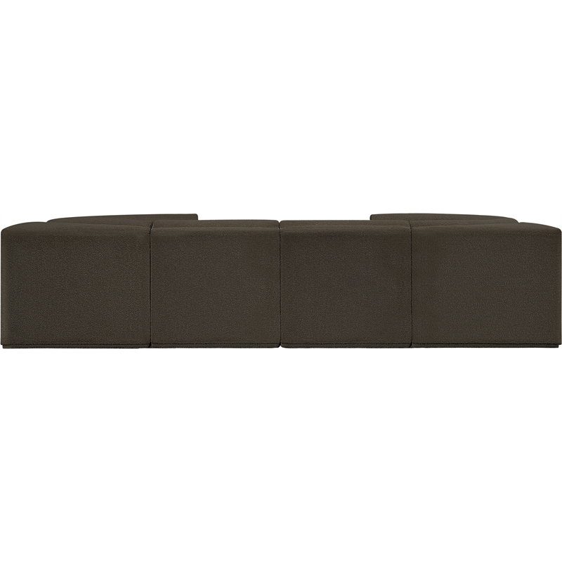 Meridian Furniture Ollie Brown Boucle Fabric Modular Sectional