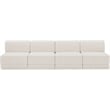 Meridian Furniture Ollie Cream Boucle Fabric Modular Sofa