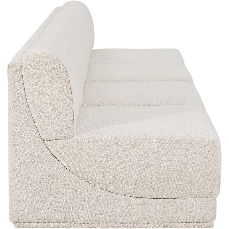 Meridian Furniture Ollie Cream Boucle Fabric Modular Sofa