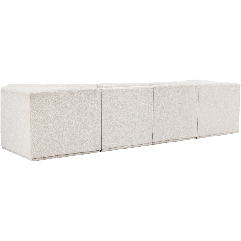 Meridian Furniture Ollie Cream Boucle Fabric Modular Sofa