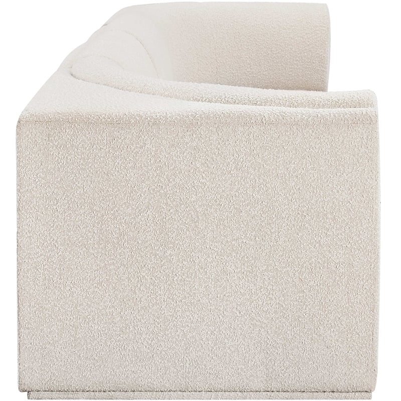 Meridian Furniture Ollie Cream Boucle Fabric Modular Sofa