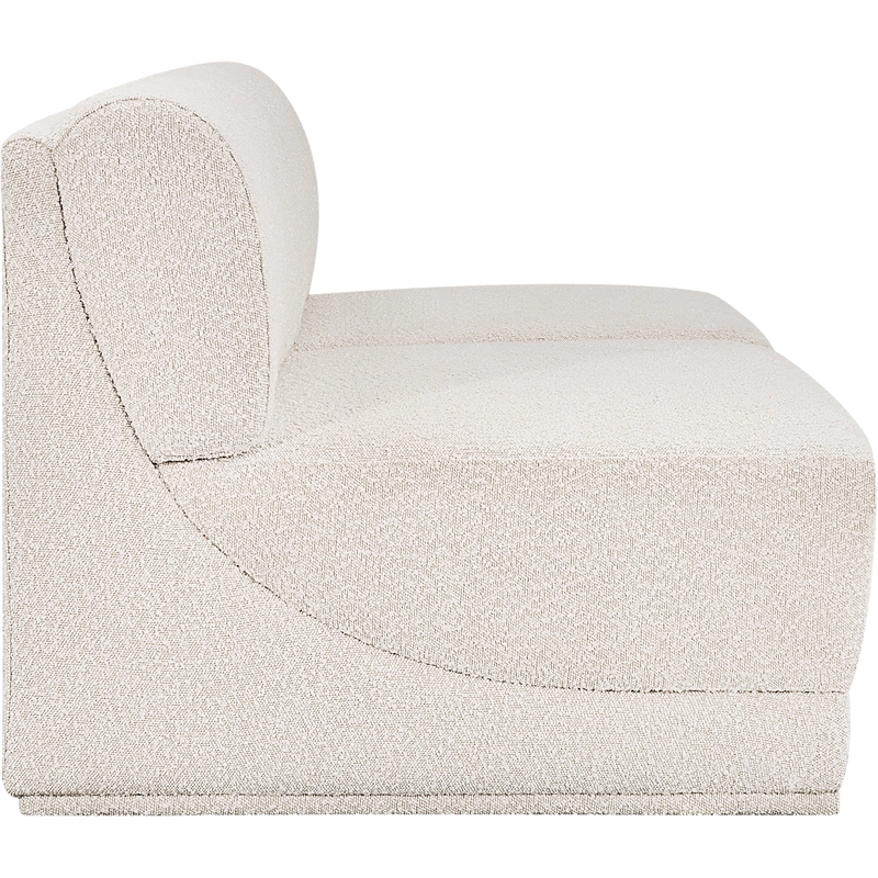 Meridian Furniture Ollie Cream Boucle Fabric Modular Sofa