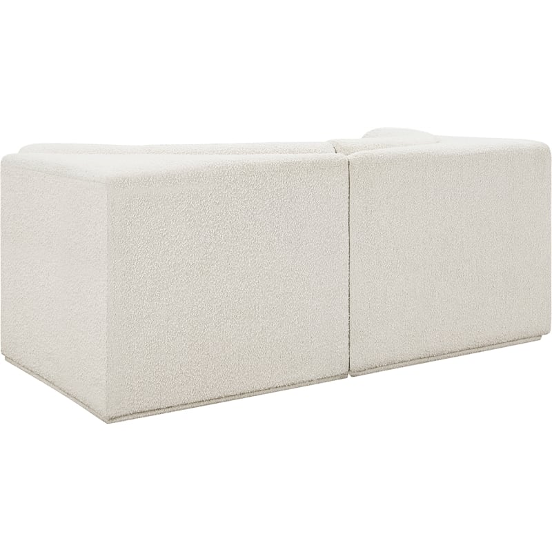 Meridian Furniture Ollie Cream Boucle Fabric Modular Sofa