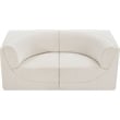 Meridian Furniture Ollie Cream Boucle Fabric Modular Sofa