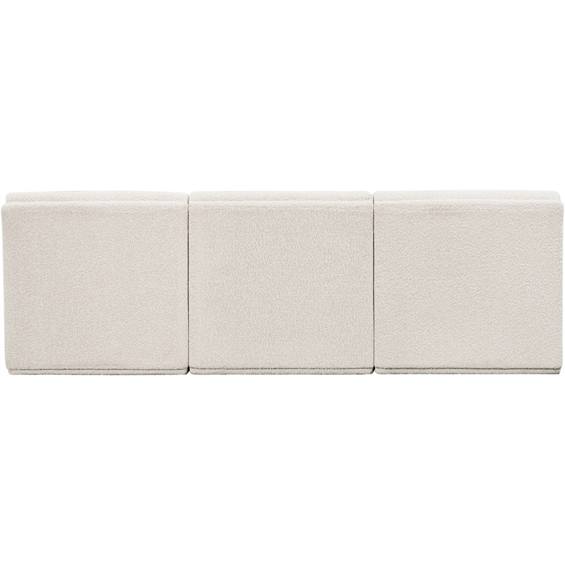 Meridian Furniture Ollie Cream Boucle Fabric Modular Sofa