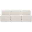 Meridian Furniture Ollie Cream Boucle Fabric Modular Sofa