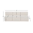 Meridian Furniture Ollie Cream Boucle Fabric Modular Sofa