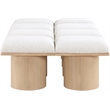 Meridian Furniture Pavilion Cream Boucle Fabric Bench