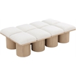 Meridian Furniture Pavilion Cream Boucle Fabric Bench