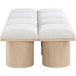 Meridian Furniture Pavilion Cream Boucle Fabric Bench