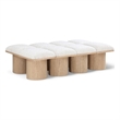 Meridian Furniture Pavilion Cream Boucle Fabric Bench