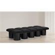 Meridian Furniture Pavilion Black Boucle Fabric Bench