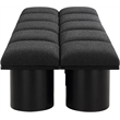 Meridian Furniture Pavilion Black Boucle Fabric Bench