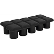 Meridian Furniture Pavilion Black Boucle Fabric Bench