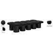Meridian Furniture Pavilion Black Boucle Fabric Bench