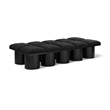 Meridian Furniture Pavilion Black Boucle Fabric Bench