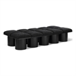 Meridian Furniture Pavilion Black Boucle Fabric Bench